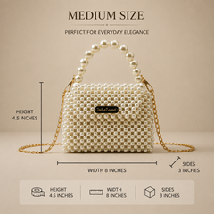 Faux pearls bag