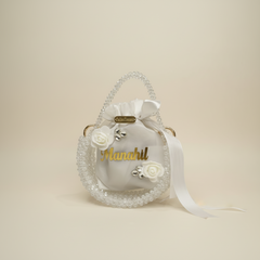 Round sheet bag with name