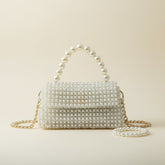 Acrylic pearls and crystal bag