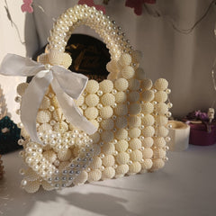 berry beads + pearls crystal bag
