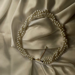 Twisted pearls necklace