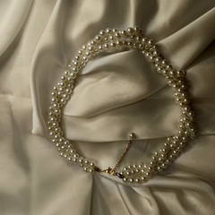 Twisted pearls necklace