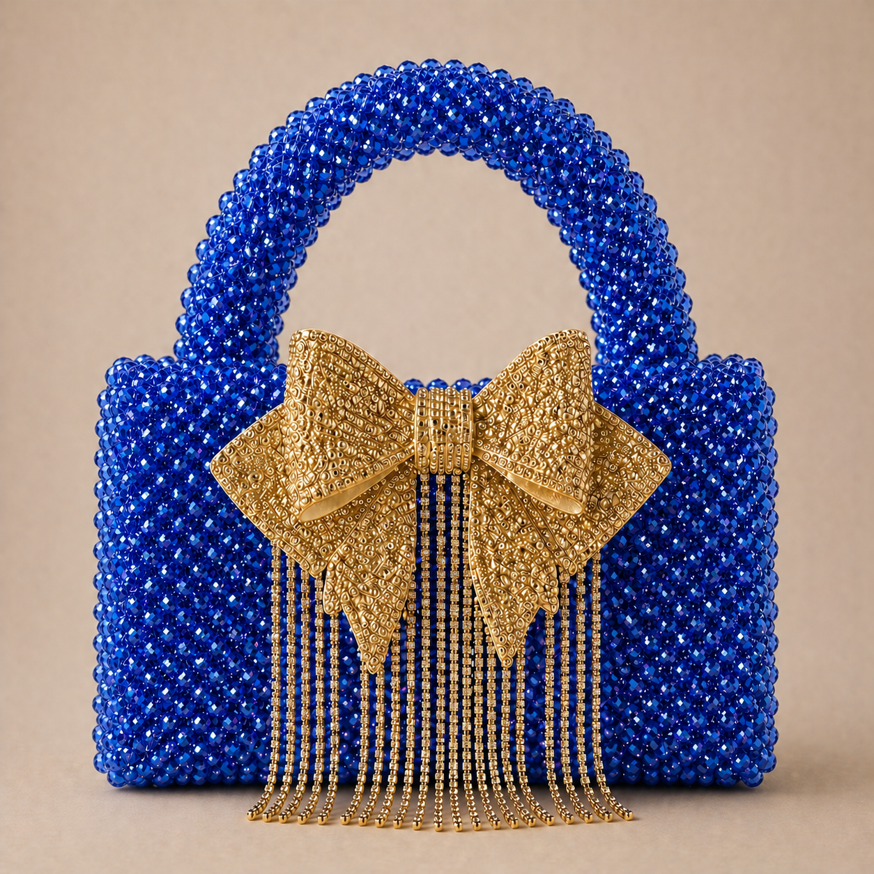 Glass crystal bag  with bow