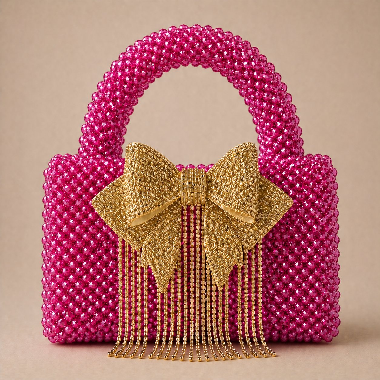 Glass crystal bag  with bow