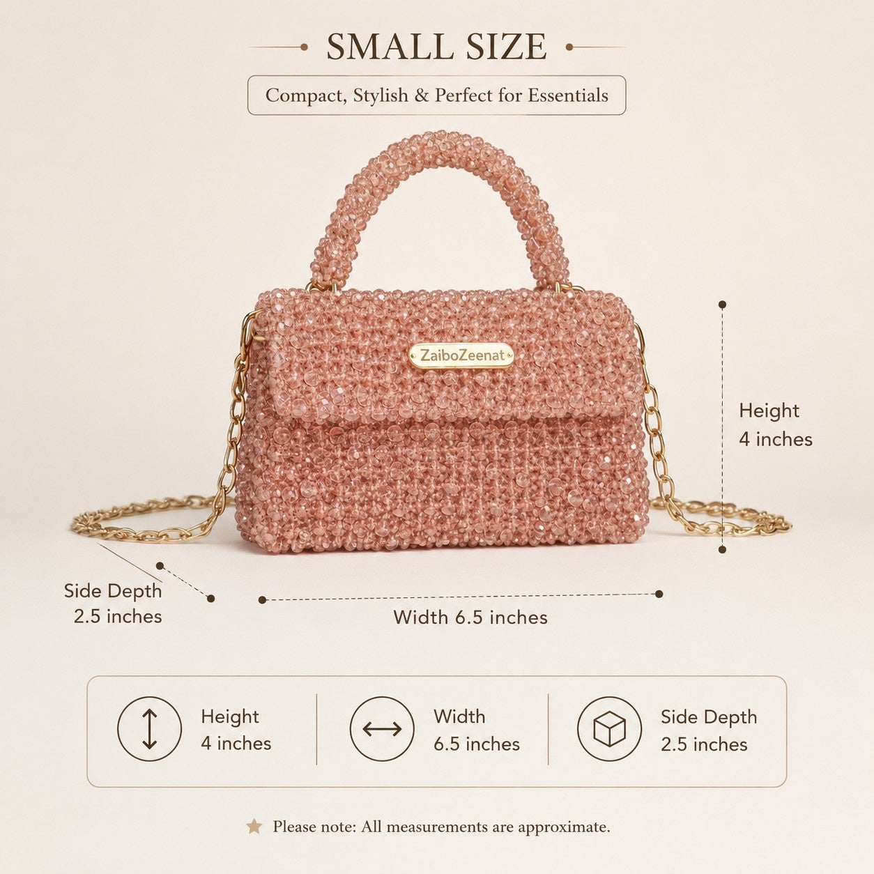 Glass crystal bag