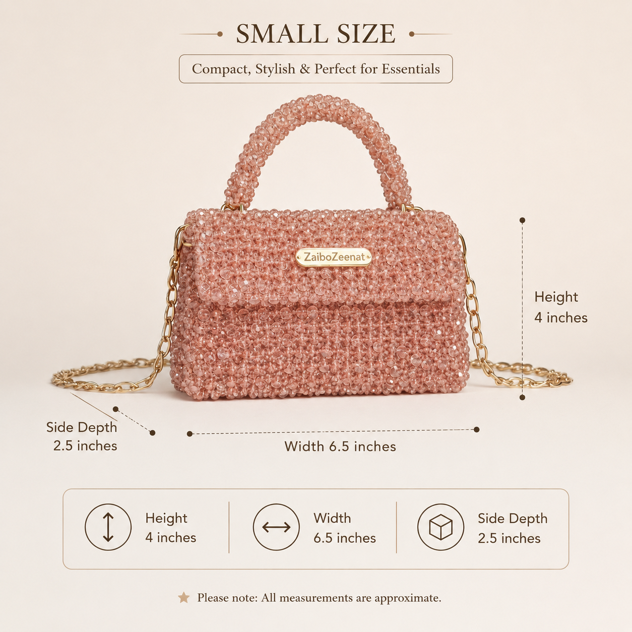 Glass crystal bag