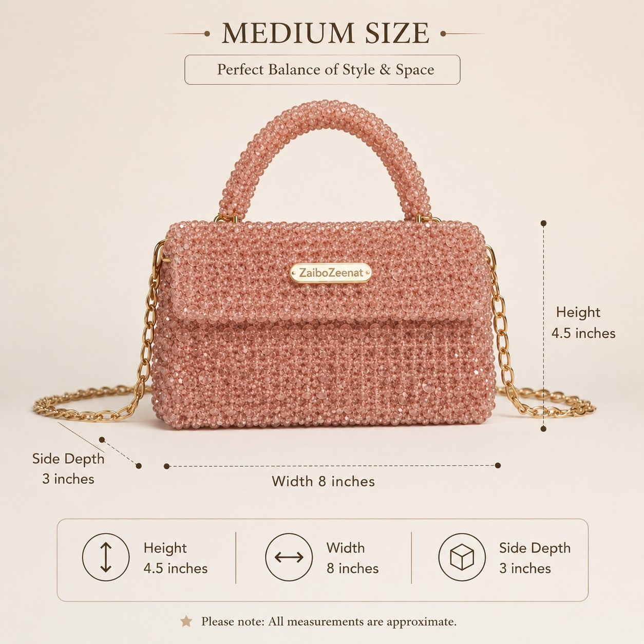 Glass crystal bag
