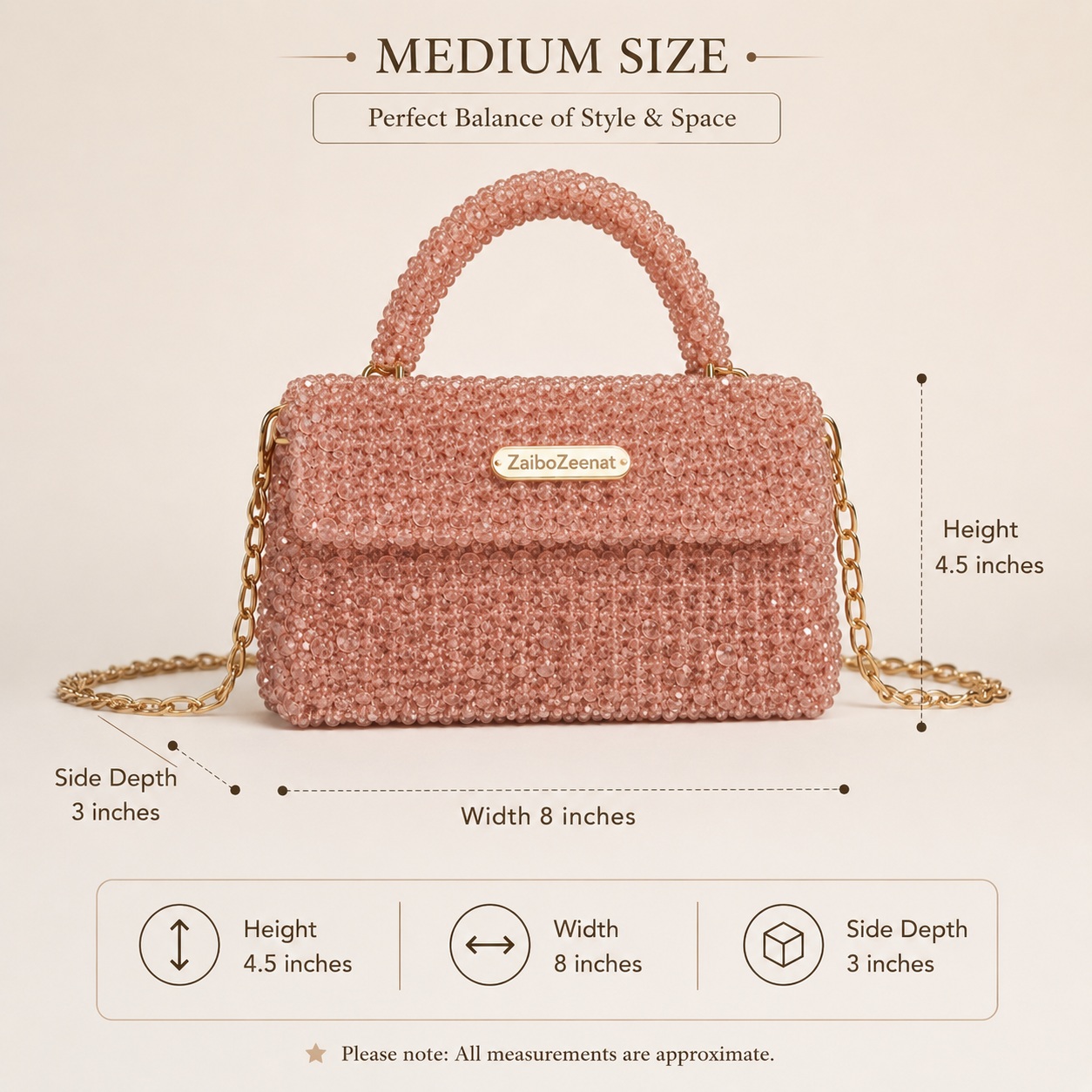 Glass crystal bag