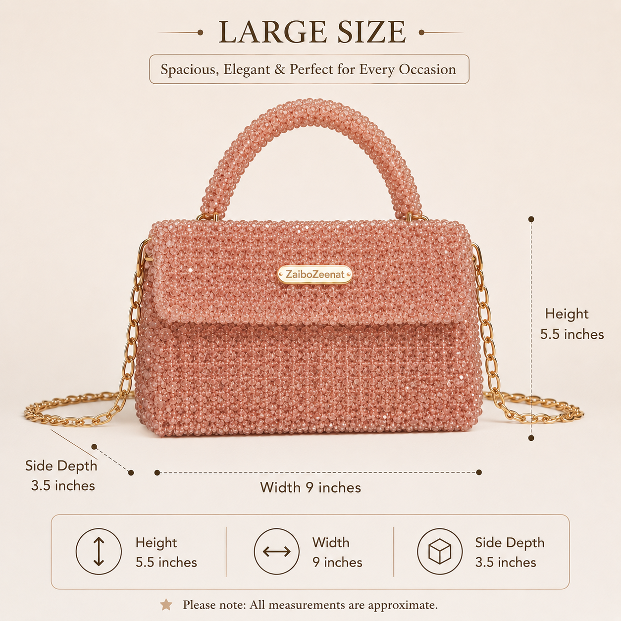 Glass crystal bag