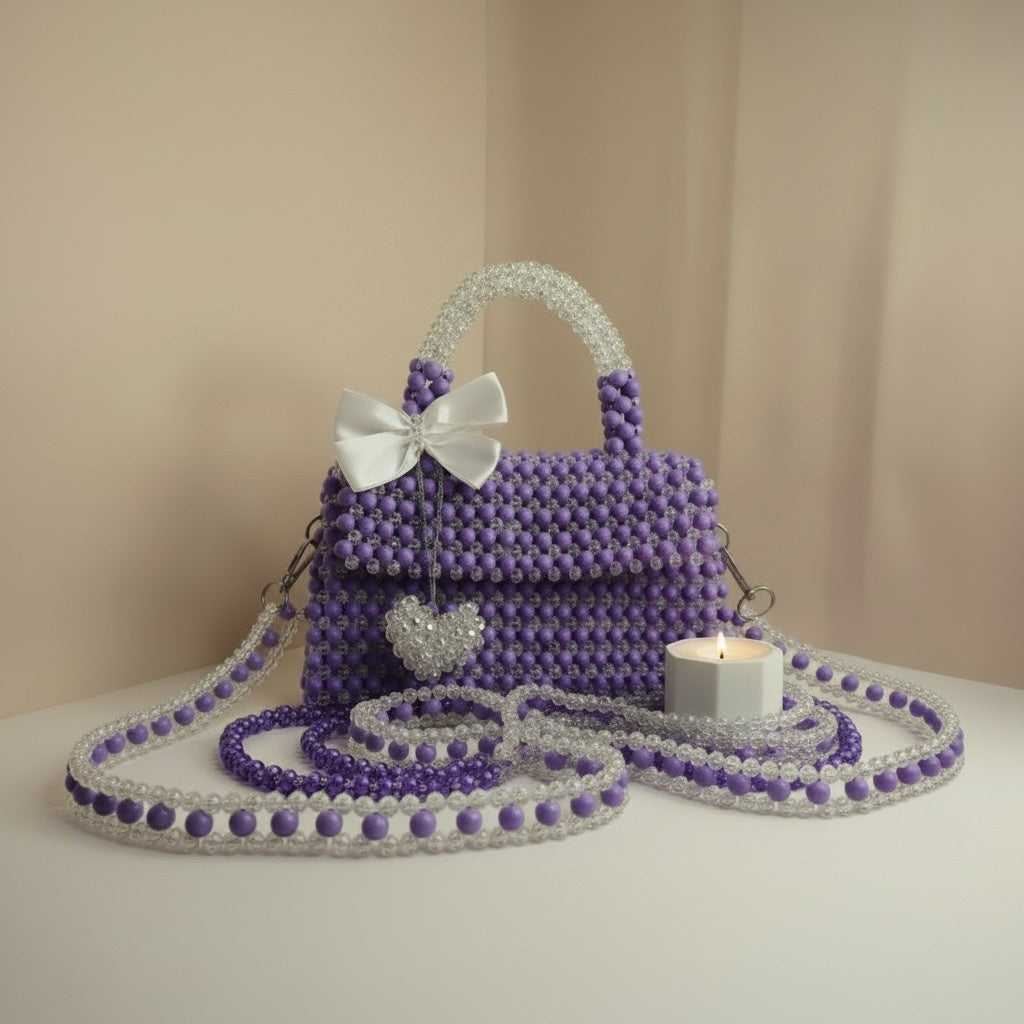 Acrylic and glass crystal  bag