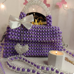Acrylic and glass crystal  bag