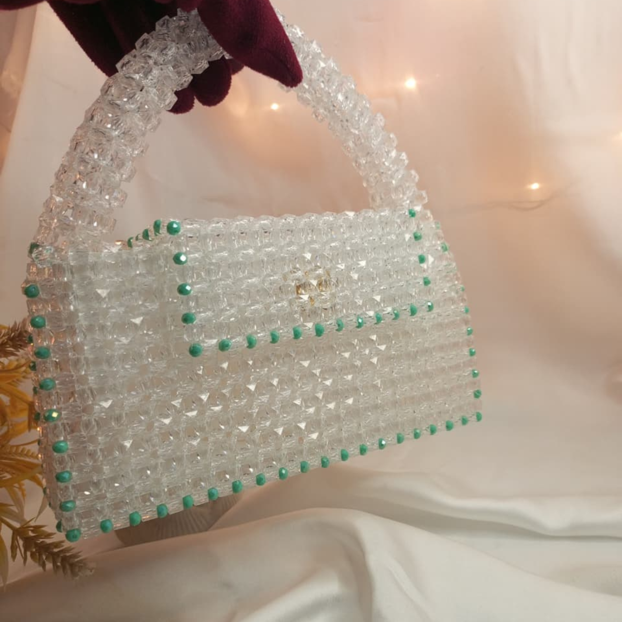 Acrylic square beads bag