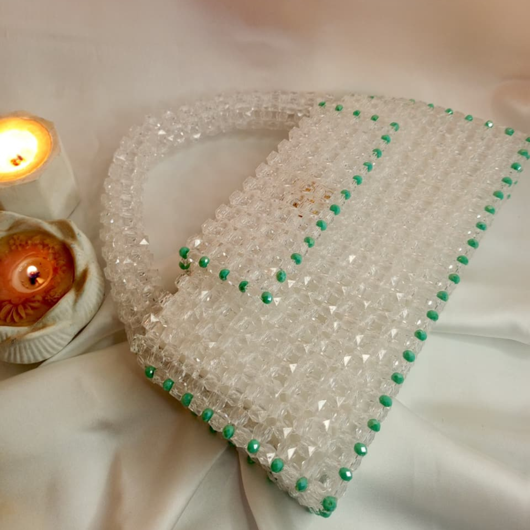 Acrylic square beads bag