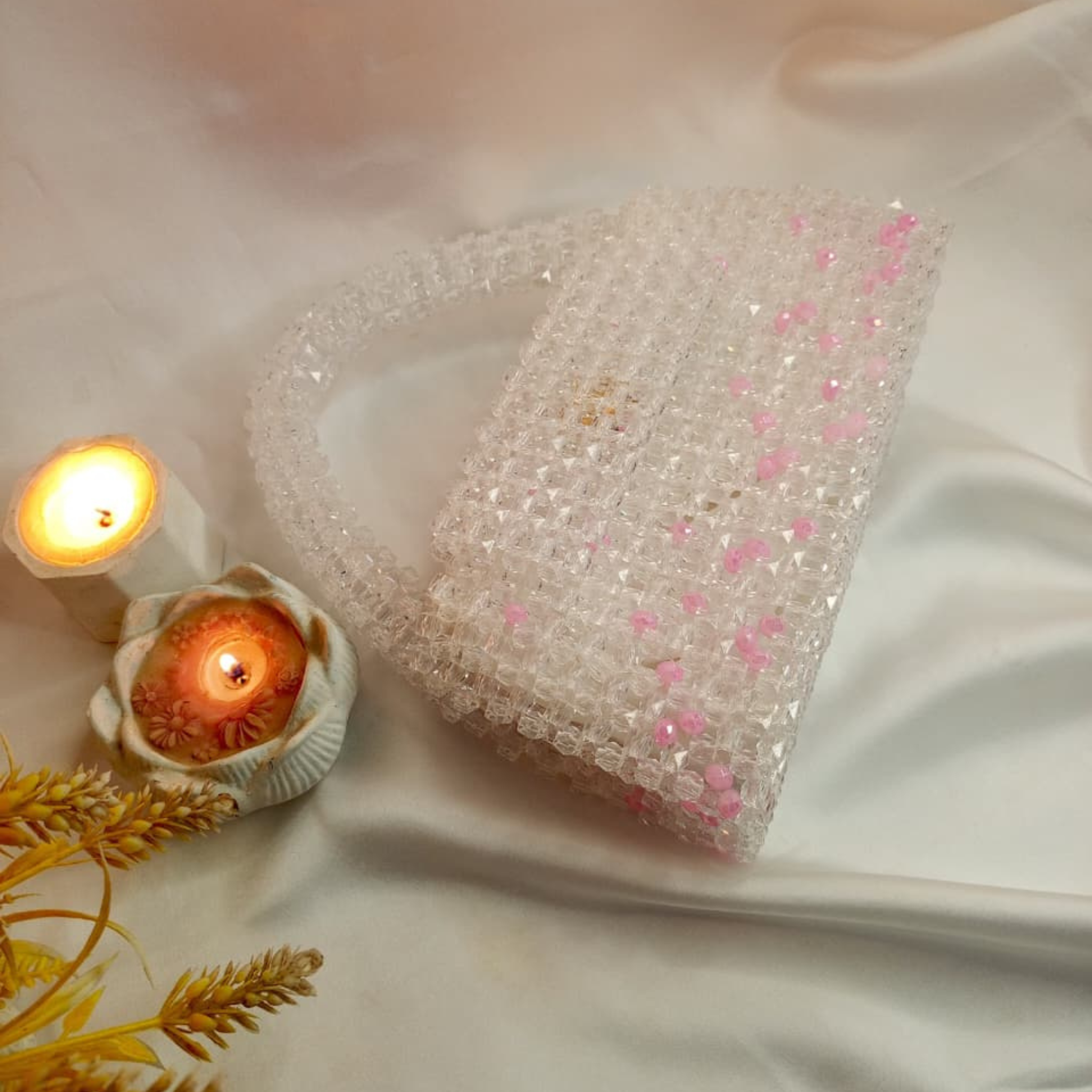 Acrylic square beads bag