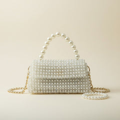 Acrylic pearls and crystal bag