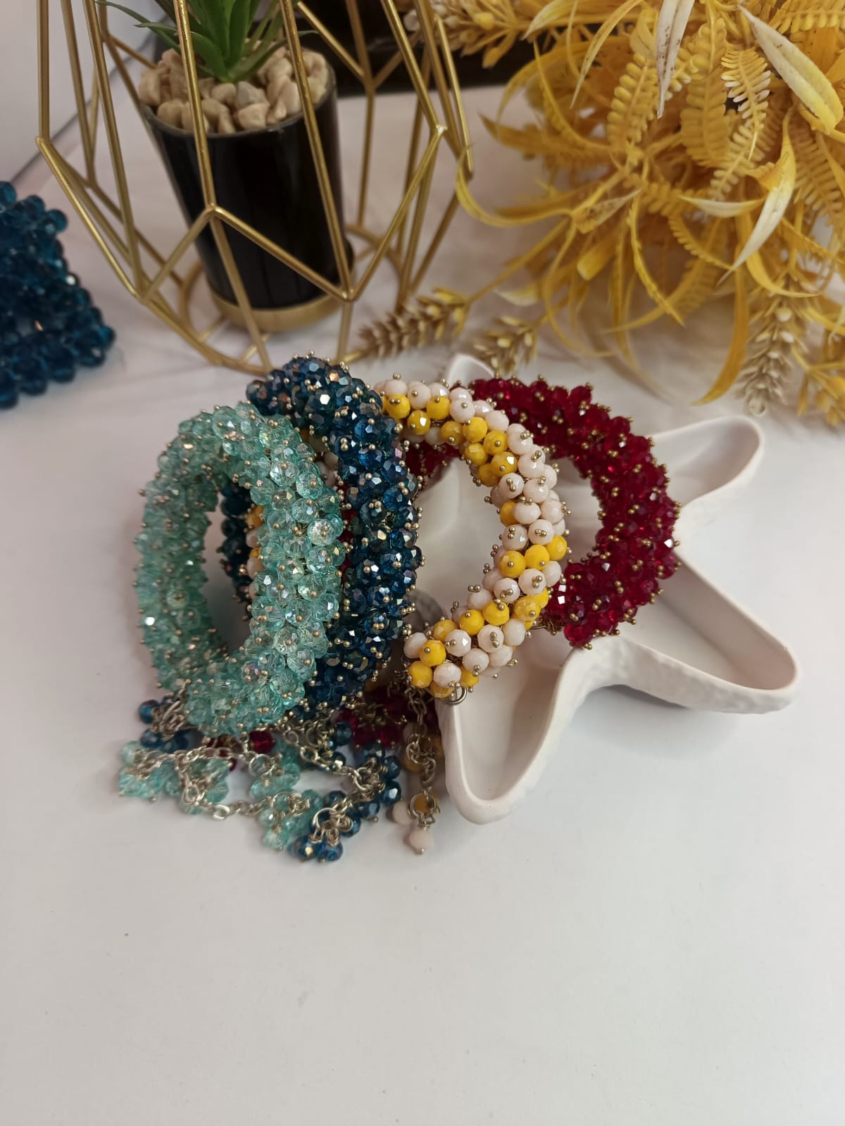 Gajra bracelet pair