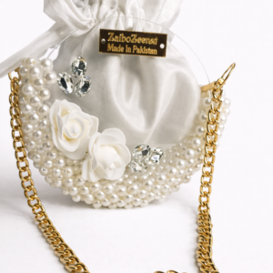 Pearls round sheet bag