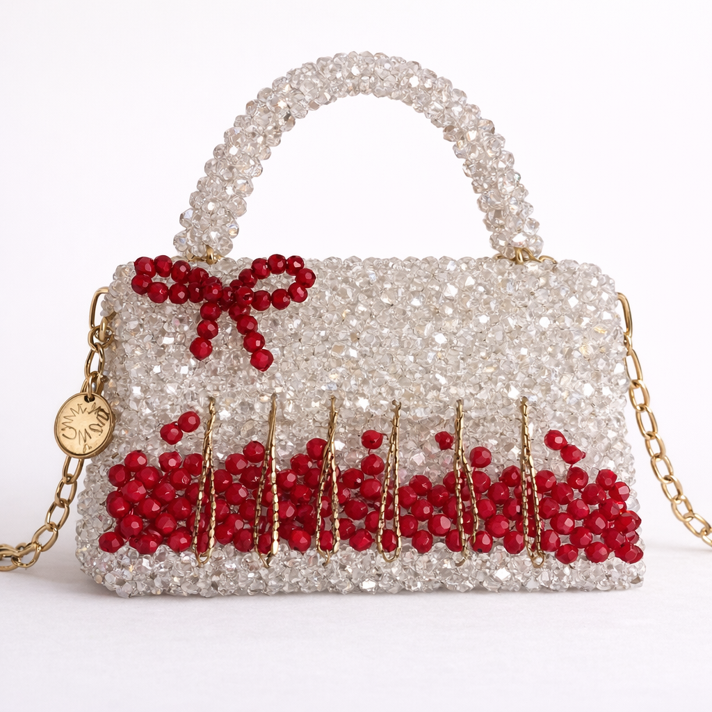 Glass crystal & Rubi  bag
