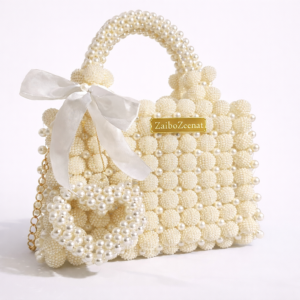 Berry beads + pearls  crystal bag