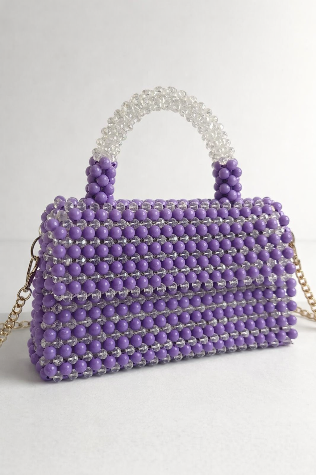 Acrylic and glass crystal bag