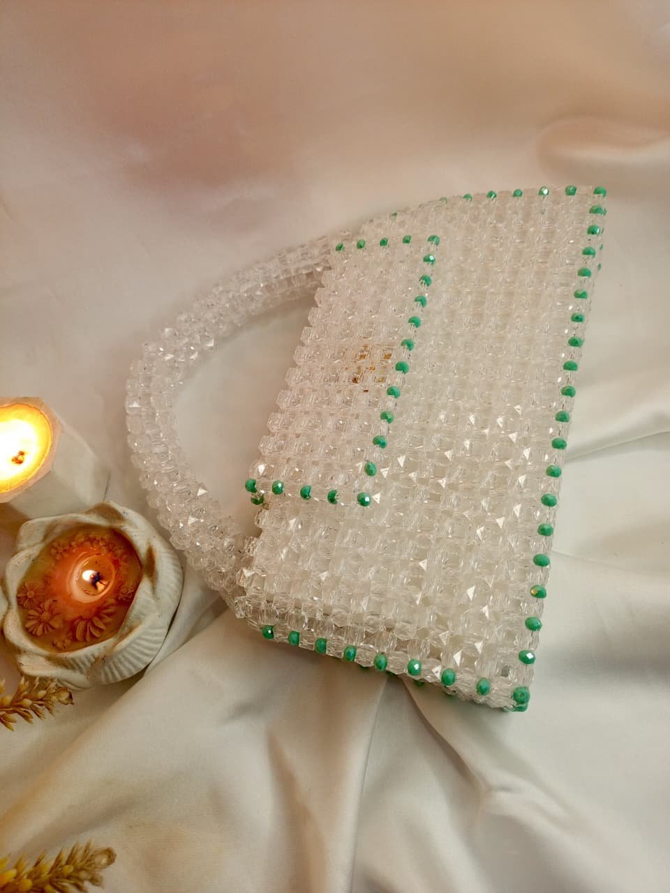Acrylic square beads bag