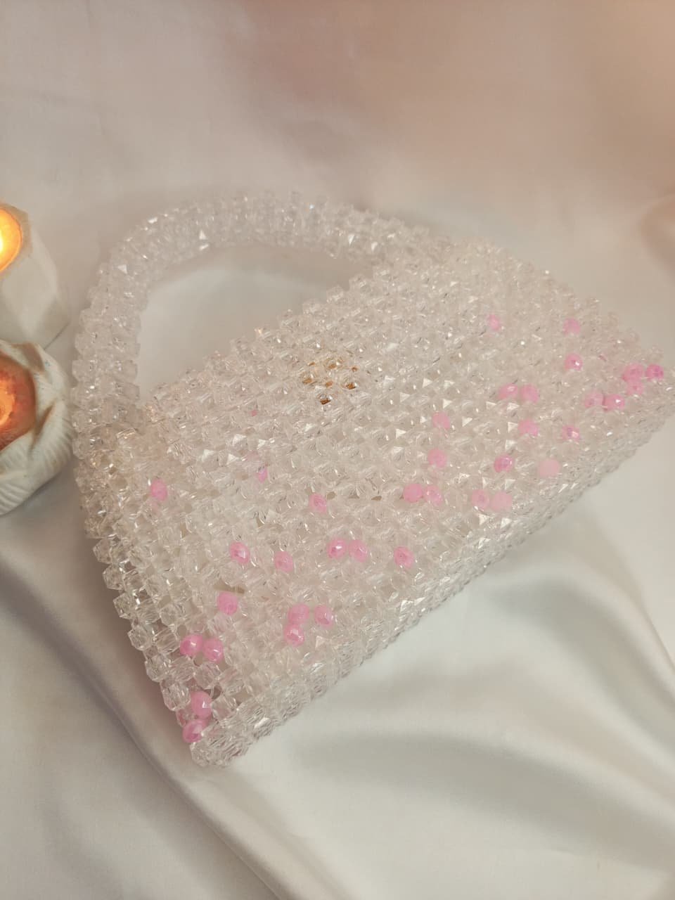 Acrylic square beads bag