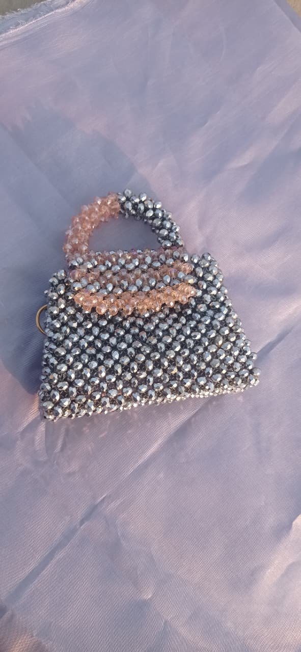 Metallic crystal bag