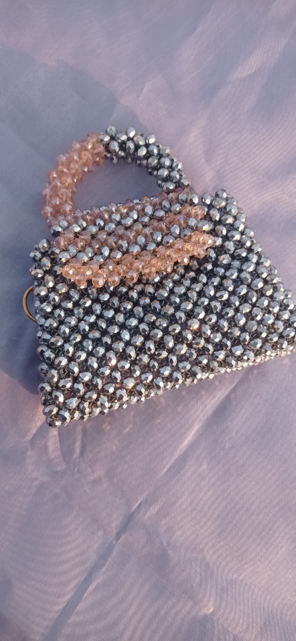 Metallic crystal bag