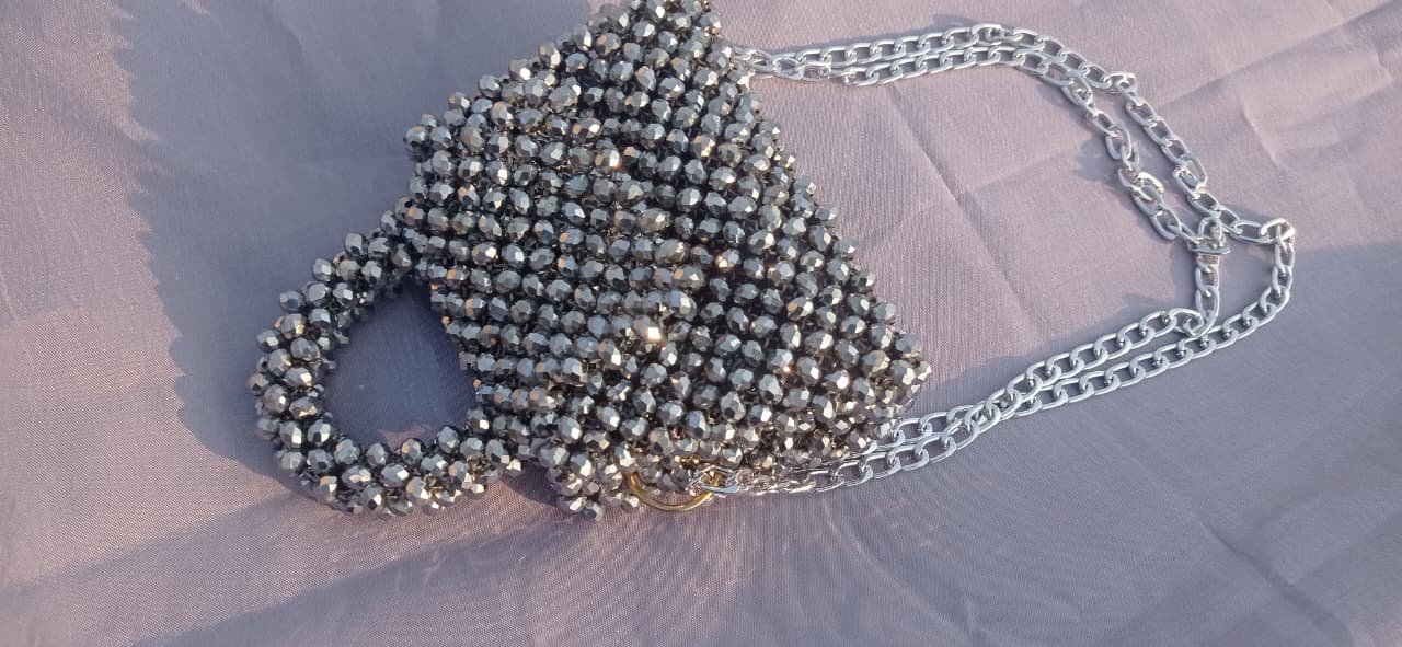 Metallic crystal bag