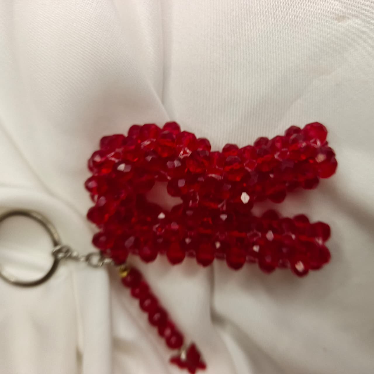 R beaded Alphabet keychain